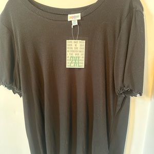 NWT Lularoe Kelly solid black ribbed